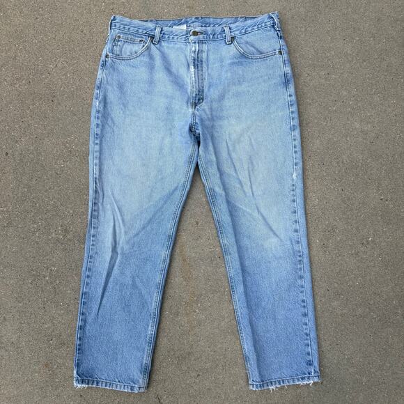Y2K Carhartt Jeans 40x30 Stonewash Traditional Fit Straight Leg Work B18 STW - Picture 2 of 7